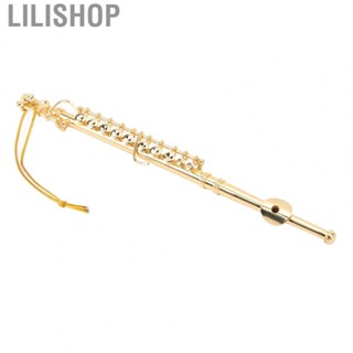 Lilishop Gold Flute Model Coated Appearance Glossy Musical Instruments Model