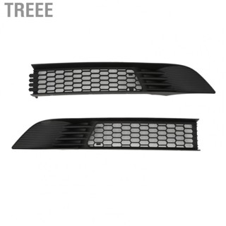 Treee Bumper Vent Grille  Insectproof Front Grill Mesh Wear Resistant Bright Black 2PCS  for Car