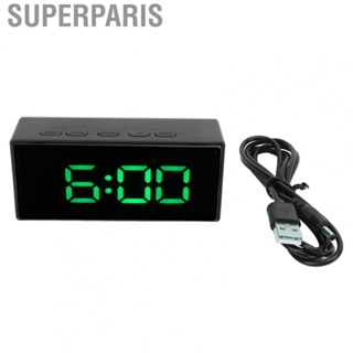 Superparis Digital Clock Multifunction Mirrored Digital Alarm Clock for Travel for Home