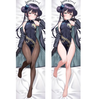 ปลอกหมอน พิมพ์ลายอนิเมะ Dakimakura Waifu สองด้าน สีฟ้า สําหรับผู้หญิง