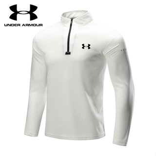 Under.armour เสื้อกันหนาวแขนยาวลําลอง คอปกตั้ง มีซิป ทรงหลวม สีพื้น แฟชั่นฤดูใบไม้ผลิ และฤดูใบไม้ร่วง สําหรับผู้ชาย [L-8XL]