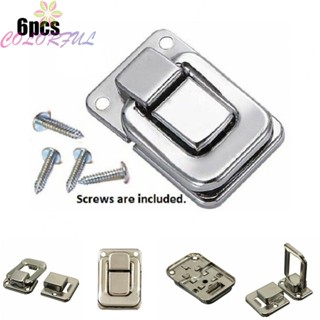 【COLORFUL】Latch Clasp Clips Iron Nickel Finish 24*screws 38*25mm For Cases High Quality