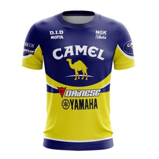 ใหม่ เสื้อยืดแขนสั้น พิมพ์ลายอูฐ YAMAHA แบบแห้งเร็ว สําหรับผู้ชาย 2023