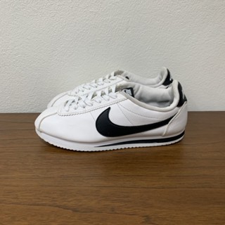 nike   (โปรโมชั่น Spot）   รองเท้า Nike Cortez White Black มือสองของแท้