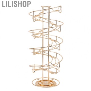 Lilishop Coffee Pod Holder Gold Stainless Steel 360 Dgree Rotatable Coffee  Rack