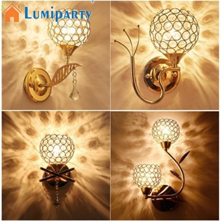 Lumiparty โคมไฟติดผนัง LED คริสตัล สําหรับตกแต่งบ้าน ห้องนอน ห้องนั่งเล่น