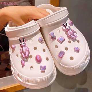 Pinkcool ขายดี ตัวติดรองเท้า Croc Shoe Ch ถอดออกได้ ลายการ์ตูนน่ารัก DIY อุปกรณ์เสริม สําหรับตกแต่งรองเท้าเด็ก ของขวัญเทศกาล 1 ชุด