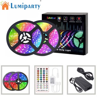 Lumiparty แถบไฟ LED บลูทูธ 5050 แอพแข่งม้า กันน้ํา พร้อมชุดดนตรี สี RGB