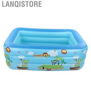 Lanqistore Inflatable Pool  Family Swimming Pool Thickened Dual Use Zoo Print Triple Layer Bubble Bottom  for Backyard for Garden