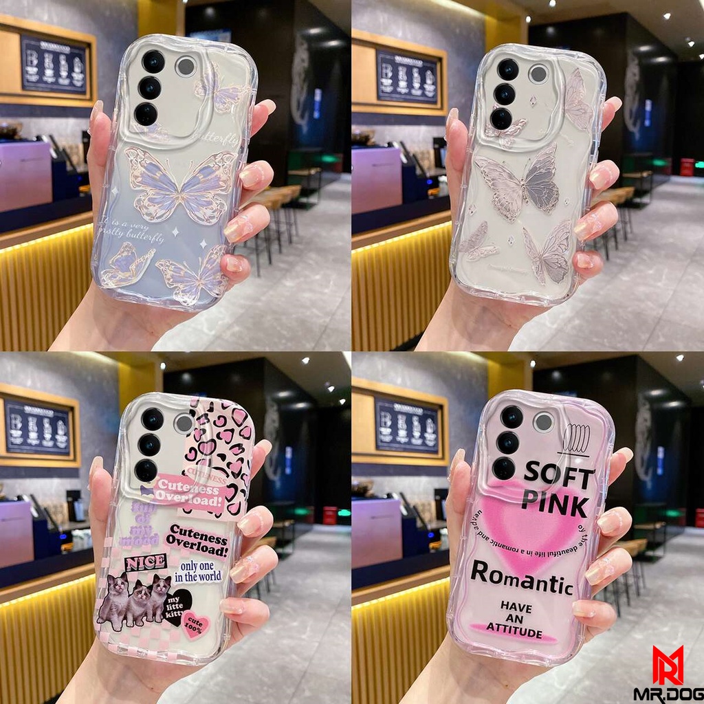 เคส VIVO V27 5G 2023 กรณีโทรศัพท์มือถือลายน่ารักครีม TY2