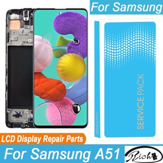 Oled/tft อะไหล่หน้าจอสัมผัสดิจิทัล LCD 6.5 นิ้ว สําหรับ Samsung A51 2020 A515 A515F A515 A515F