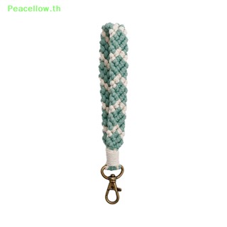 Peacellow สายคล้องข้อมือ ผ้าฝ้ายถักมาคราเม่ แฮนด์เมด สไตล์โบโฮ สร้างสรรค์ เครื่องประดับแฟชั่น สําหรับผู้หญิง TH