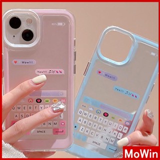 Mowin - เข้ากันได้สำหรับ เคสไอโฟน เคสไอโฟน11 เคส iphone 11 เคส iPhone เคสใสเคส TPU นุ่มกันกระแทกปุ่มชุบไฟฟ้าไอคอนแป้นพิมพ์สนุกเข้ากันได้กับ iPhone 14 13 Pro max 12 Pro Max 11 xr xs max 7Plus 8Plus