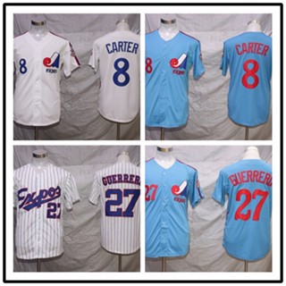 เสื้อกีฬาเบสบอล ปักลาย Montreal Expos 8 27 สําหรับผู้ชาย