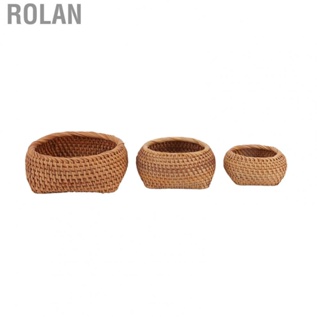 Rolan Rattan   Durable Simple Exquisite Rattan Storage  Hand Woven  for Dining Room