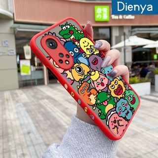 เคสโทรศัพท์มือถือ ซิลิโคนนิ่ม ขอบสี่เหลี่ยม กันกระแทก ลายการ์ตูนมอนสเตอร์ สีโปร่งใส สําหรับ Honor 50