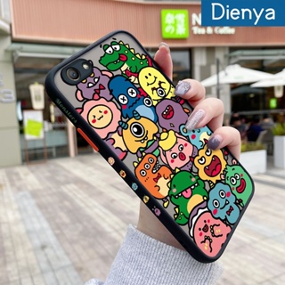 เคสโทรศัพท์มือถือ ซิลิโคนนิ่ม ขอบสี่เหลี่ยม กันกระแทก ลายการ์ตูนมอนสเตอร์ สีโปร่งใส สําหรับ OPPO A59