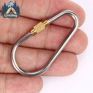 Dreammall D รูปร่างไทเทเนียมอัลลอยสกรูล็อค Carabiner คลิปตะขอพวงกุญแจตั้งแคมป์