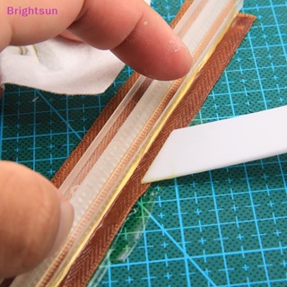 Brightsun เครื่องมือทําเครื่องหนัง แฮนด์เมด DIY สําหรับ 3#5# ใหม่ ไม้บรรทัดอะคริลิค มีซิป กันล้น อุปกรณ์เสริม สําหรับเย็บผ้า