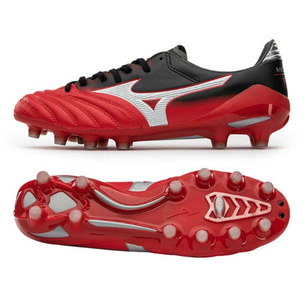 Mizuno Morelia Neo II FG รองเท้าฟุตบอล สีแดง สําหรับผู้ชาย p1ga195362 จิงโจ้หนัง