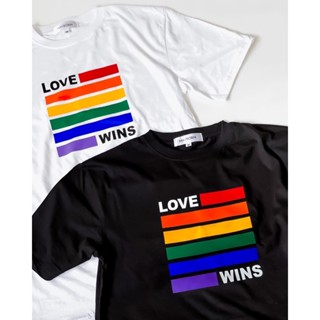 S-5XL เสื้อยืดผ้าดีที่สุด ลาย LOVE WINS #2