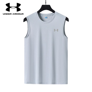 Under.armour เสื้อยืดลําลอง แขนกุด ระบายอากาศ แห้งเร็ว ดูดซับเหงื่อ พลัสไซซ์ สําหรับผู้ชาย [L-8XL]