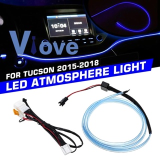 กรอบแผงหน้าปัด LED ตกแต่งภายในรถยนต์ สําหรับ Hyundai Tucson 2015 2016 2017 2018