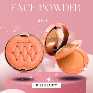 KISS BEAUTY FACE POWDER​เนื้อบางเบา  แป้งพัฟ 2  เนื้อบางเบา แป้งพัฟคุมมัน ปกปิดขั้นสุด