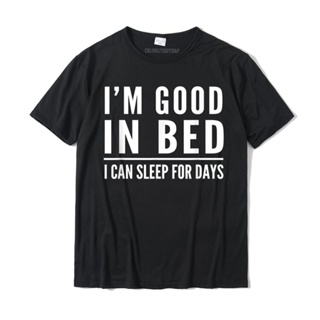 เสื้อยืด ผ้าฝ้าย ขนาดใหญ่ พิมพ์ลาย I can sleep for Day สําหรับผู้ชาย