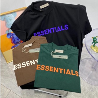 พร้อมส่ง เสื้อยืดแขนสั้น พิมพ์ลายตัวอักษร FOG ESSENTIALS สําหรับผู้ชาย และผู้หญิง