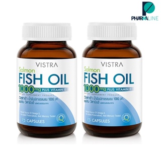 [แพ็คคู่] VISTRA Salmon Fish Oil (75 Tablets)  [PLine]