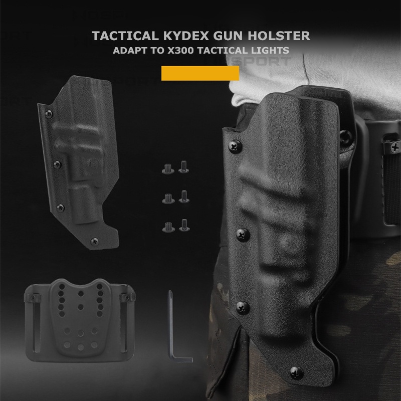 Tactical Kydex Holster for Glock 17 19 20 21 29 45 Wather PPQ HK P30 VP9 Pistol Holster with X300