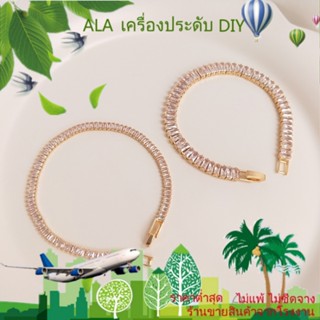 ❤️เครื่องประดับ DIY❤️สร้อยข้อมือเพทาย ชุบทอง 14K ประดับเพทาย หรูหรา สไตล์ออสเตรีย[โซ่/โซ่ขยาย/สร้อยคอ/กําไลข้อมือ/สร้อยข้อมือ]