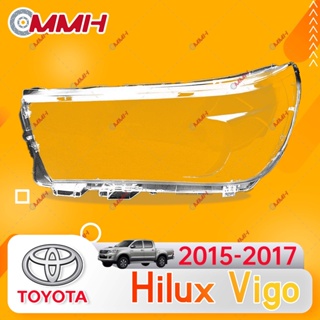 ฝาครอบไฟหน้ารถยนต์ สําหรับ Toyota Hilux REVO 2015-2017 เลนส์ไฟหน้า ฝาครอบไฟหน้า ไฟหน้ารถยนต์ ไฟหน้าสําหรับ ฝาครอบไฟหน้าตรงรุ่น ฝาครอบเลนส์  headlamp cover ไฟหน้า โคมไฟหน้า ฝาครอบเลนส์