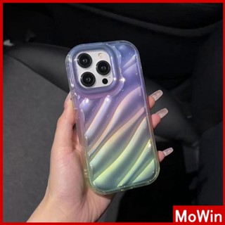 Mowin - เข้ากันได้สำหรับ เคสไอโฟน เคสไอโฟน11 เคส iphone 11 เลเซอร์สะท้อนแสงใสเคส TPU เปลือกนิ่มถุงลมกันกระแทก Simple Gradient เข้ากันได้กับ iPhone 14 13 Pro max 12 Pro Max 11 xr xs max 7Plus 8Plus