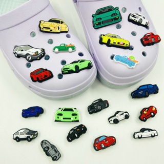 จี้การ์ตูนรถบรรทุก Jibits Crocs JDM Truck Jibitz Charm Racing Car Jibbits Crocks สําหรับผู้ชาย