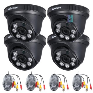 กล้องวงจรปิด AHD 4*720P พร้อมสายเคเบิลเฝ้าระวัง 4*60 ฟุต รองรับ IR-CUT Night Vision 6 ชิ้น โคมไฟอินฟราเรด CMOS 1/2.8 นิ้ว สําหรับบ้าน ระบบรักษาความปลอดภัย PAL Came-6.19