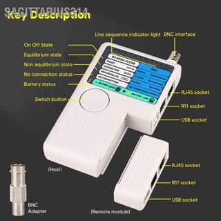 Sagittarius314 4 in 1 Remote Cable Tester Quick Response โมดูลที่ถอดออกได้เครือข่ายโทรศัพท์ BNC USB RJ11 RJ45 Coaxial Meter 90m