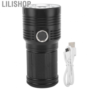 Lilishop Strong Light Flashlight 10000LM 600 Meters  4 Modes Rechargeable Handheld Camping Light for Cycling Fishing