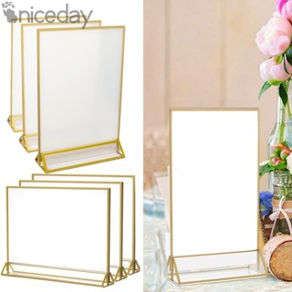 #NICEDAY-Display Stand Acrylic Double-sided Sign Easy To Install Vertical/horizontal