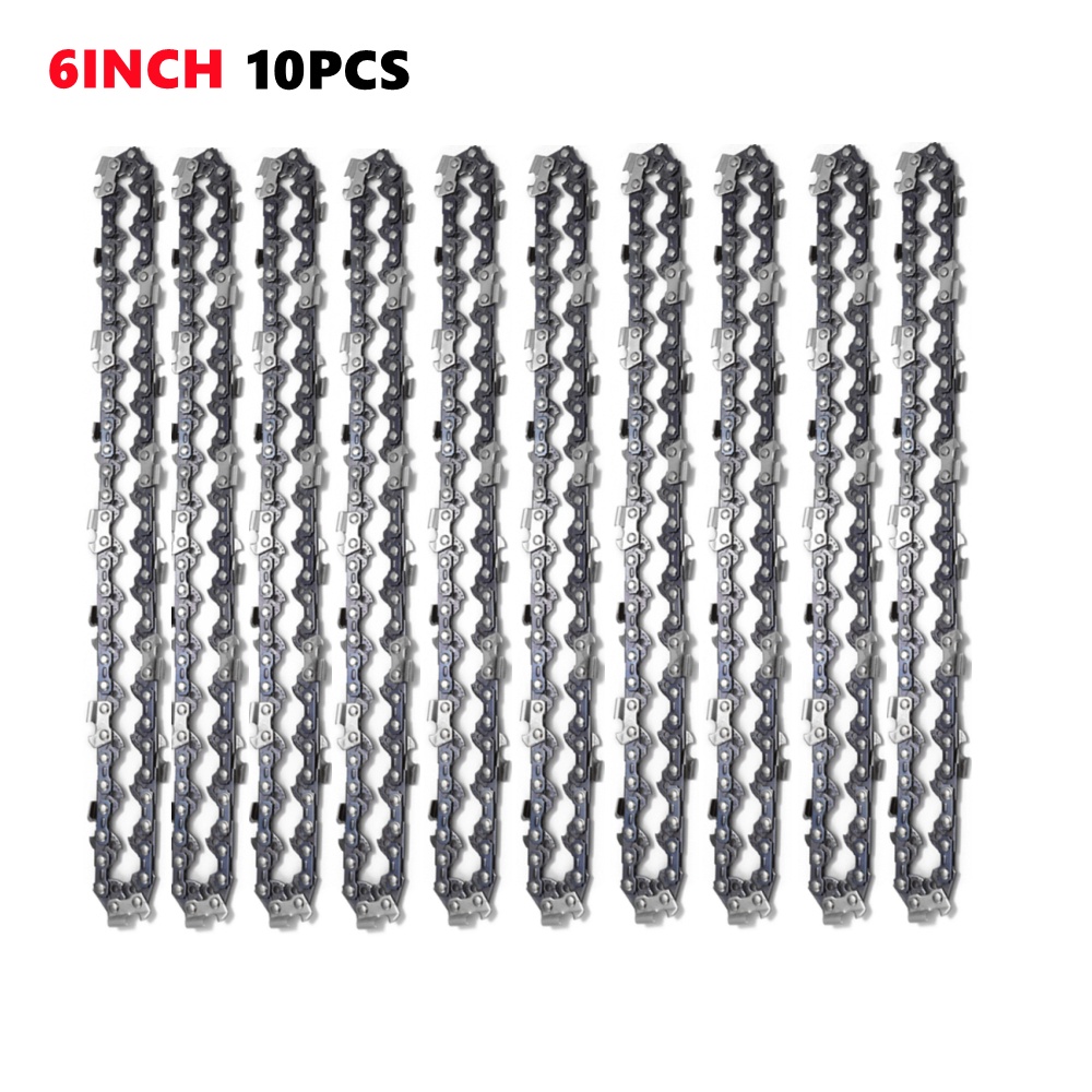 🏆🏆10pcs 6 Inch Mini Steel Chainsaw Chain Electric Electric Saw Accessory Replacement Electric Chain Saw Chain