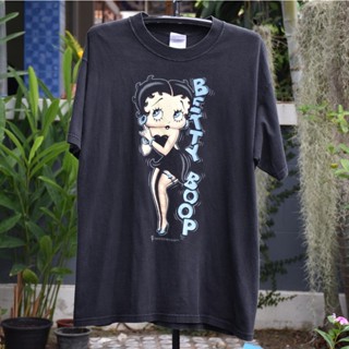 เสื้อยืดแขนสั้น ผ้าฝ้าย พิมพ์ลายการ์ตูน Betty Boot Miss Betty แฟชั่นคู่รัก สําหรับผู้ชาย และผู้หญิง