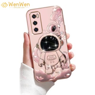 Wenwen เคสโทรศัพท์มือถือแบบนิ่ม TPU บางมาก กันกระแทก ลายนักบินอวกาศ 3D พร้อมที่ตั้งวาง สําหรับ vivo v20 v20se v23e v23 v21 v21e 5G