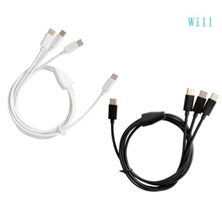 Will 3 in 1 สายชาร์จ USB Type C สําหรับโทรศัพท์มือถือ แท็บเล็ต