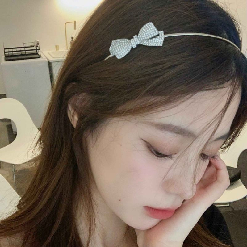 ที่คาดผม ประดับโบว์ พลอยเทียม แฟชั่นแฟรี่ สไตล์เกาหลีเรโทร สําหรับผู้หญิง