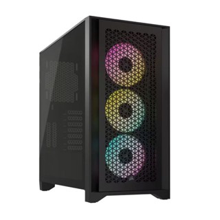 Corsair เคสคอมพิวเตอร์ iCUE 4000D RGB Airflow TG, Black, 3 RGB FANS (CC-9011240-WW) ประกัน2Y