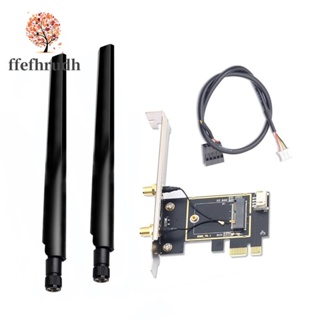 อะแดปเตอร์การ์ดเครือข่ายไร้สาย PCIE WiFi M2 NGFF สําหรับเดสก์ท็อป Wi-Fi 8260 8265NGW AX200 9260 7265