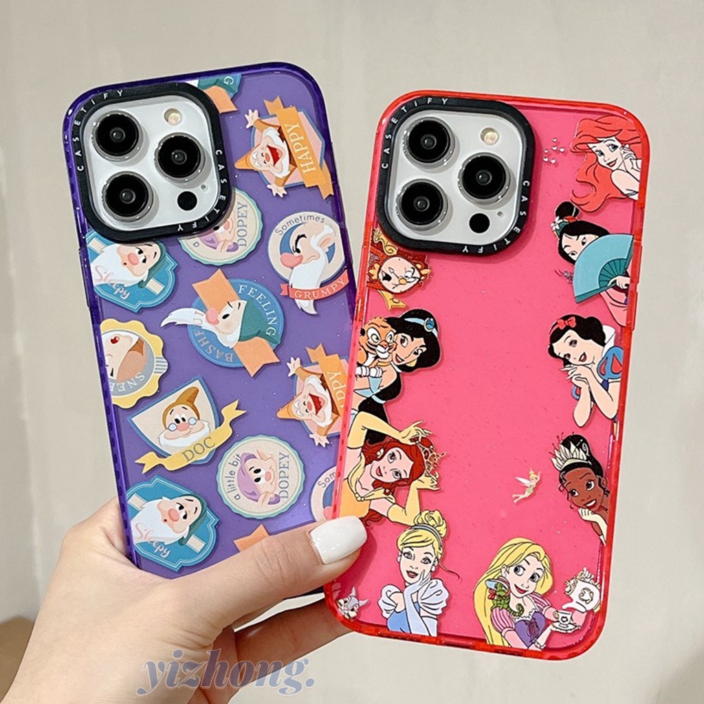 เคสโทรศัพท์มือถือ TPU นิ่ม แบบใส กันรอยขีดข่วน กันกระแทก ลายการ์ตูนเจ้าหญิงสโนว์ไวท์ แวววาว สําหรับ iPhone 11 14 Pro Max 13 12Pro