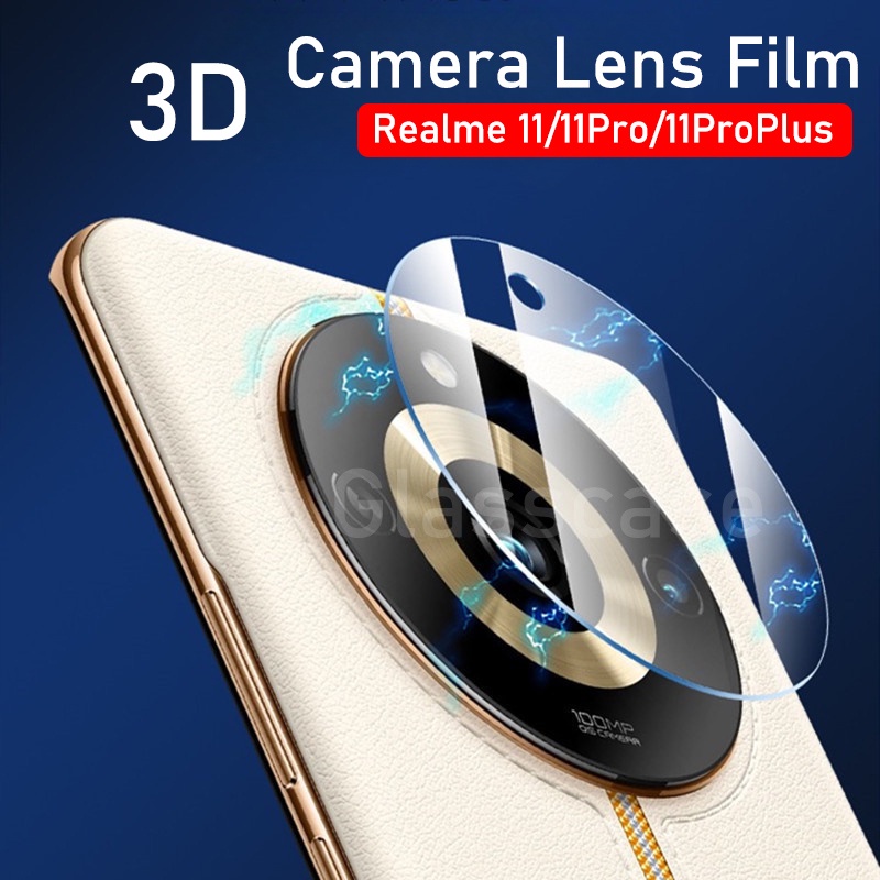 ฟิล์มกระจกนิรภัยกันรอยหน้าจอ เลนส์กล้อง 3D 9H 1-2 ชิ้น สําหรับ Realme 11 12 Pro Plus 11X 11Pro+ 12X 12+ 12Pro 12Pro+ Realme12X