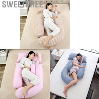 Sweetfree Pregnancy Cotton Pillow Shape Removable Cover G Shaped Maternity Pillows for Back Legs Hips